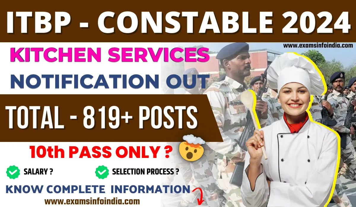 ITBP Kitchen Services Recruitment 2024