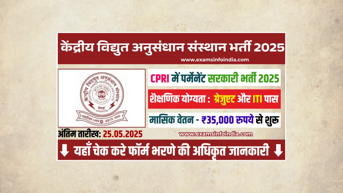 CPRI Recruitment 2025