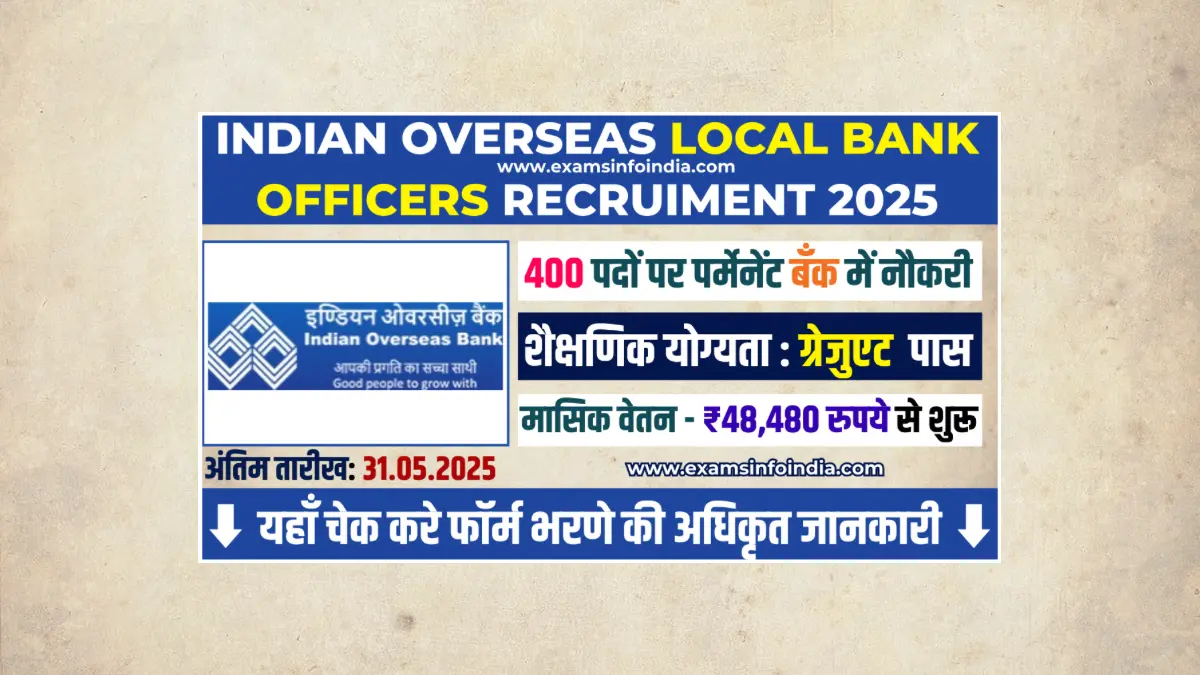 Indian Overseas Bank LBO Recruitment 2025