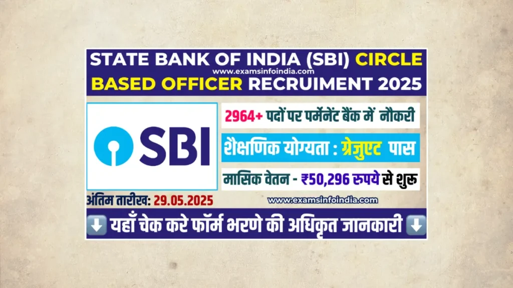SBI CBO Recruitment 2025