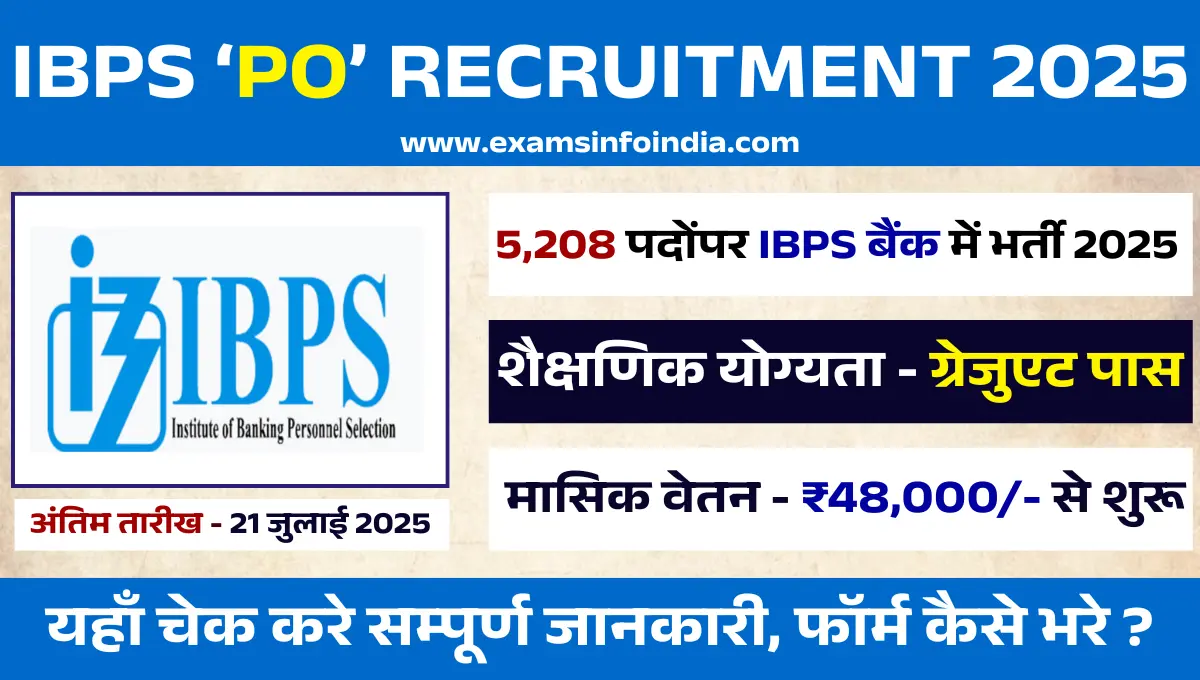 IBPS PO Recruitment 2025
