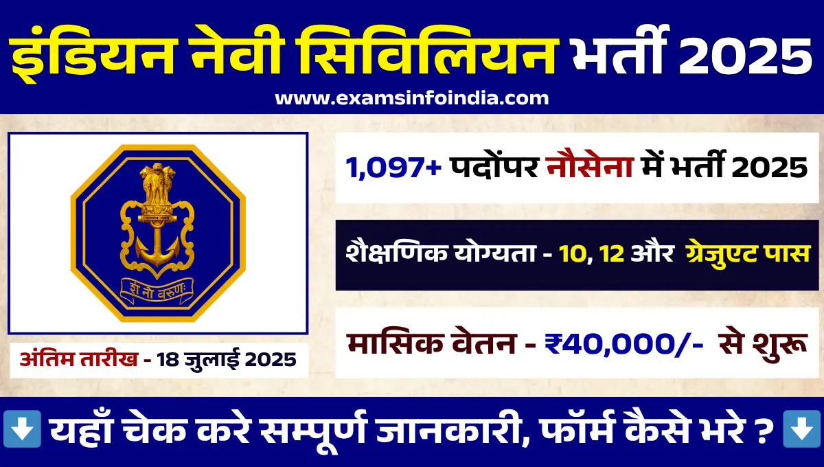 Indian Navy Civilian Bharti 2025
