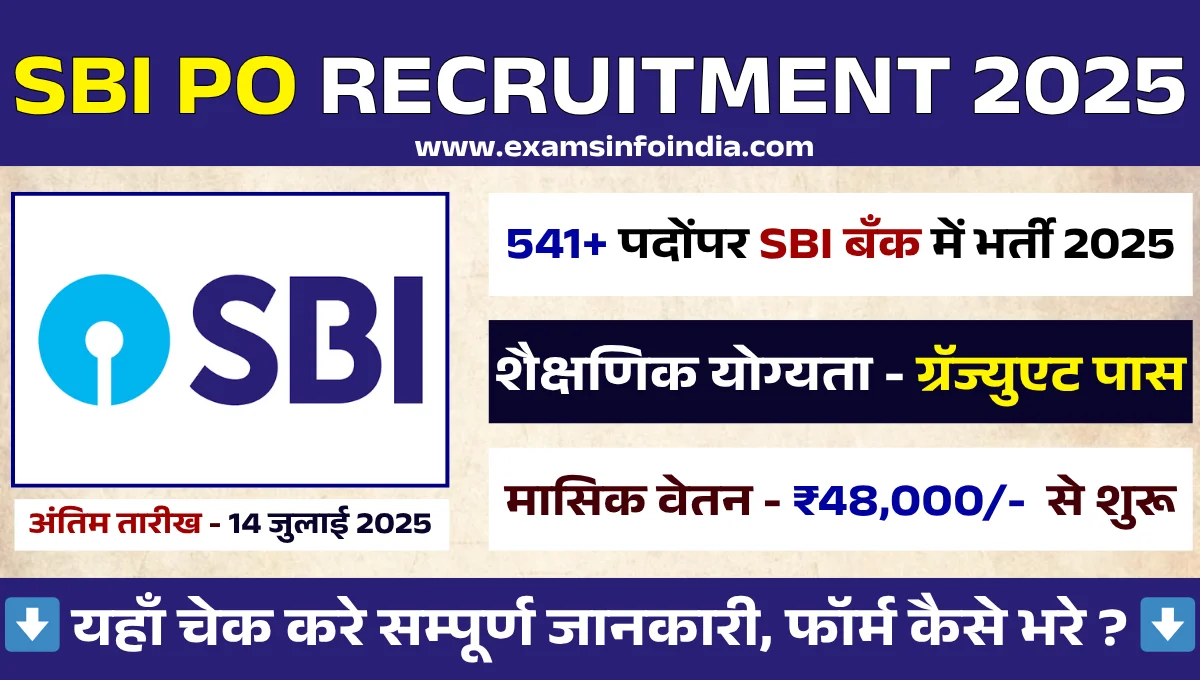 SBI PO Recruitment 2025
