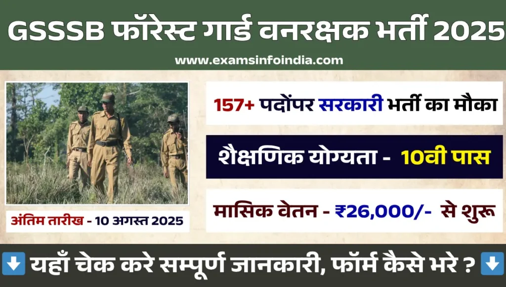 GSSSB Forest Guard Vanrakshak Recruitment 2025