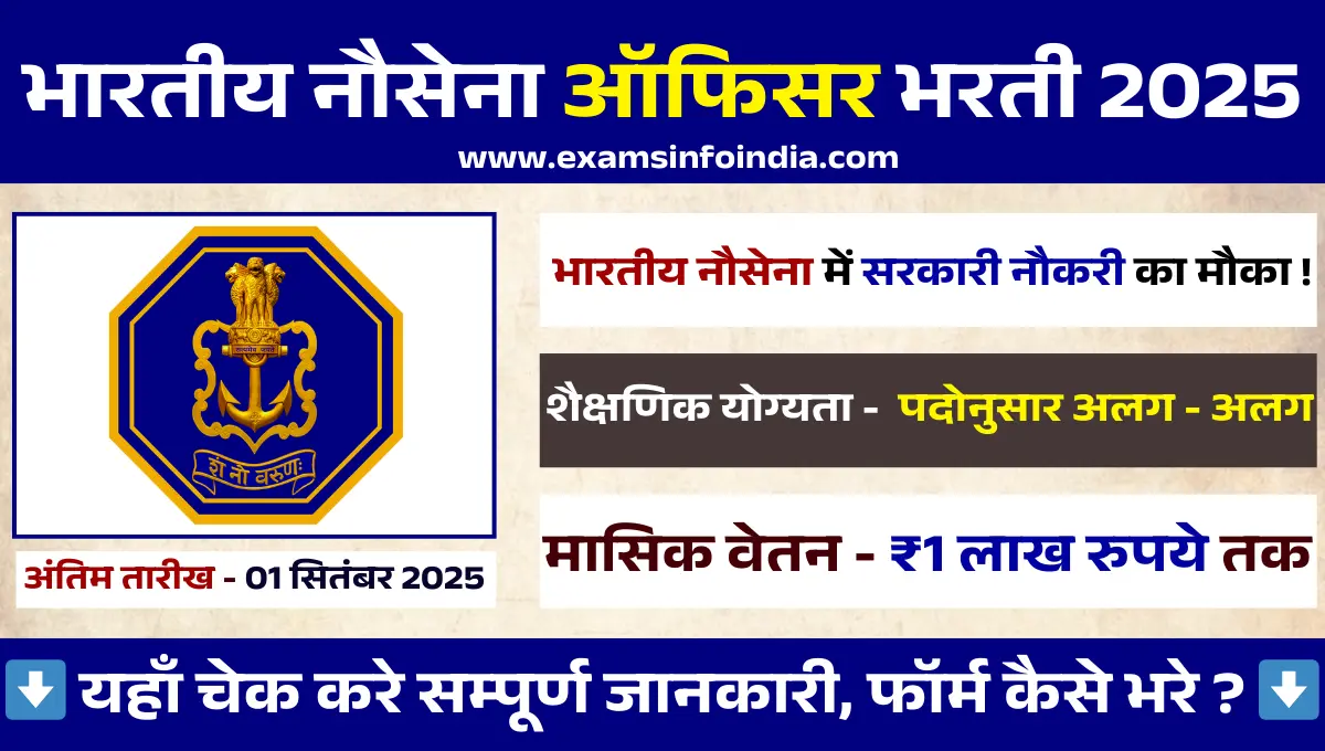 Indian Navy SSC Officer Bharti 2025
