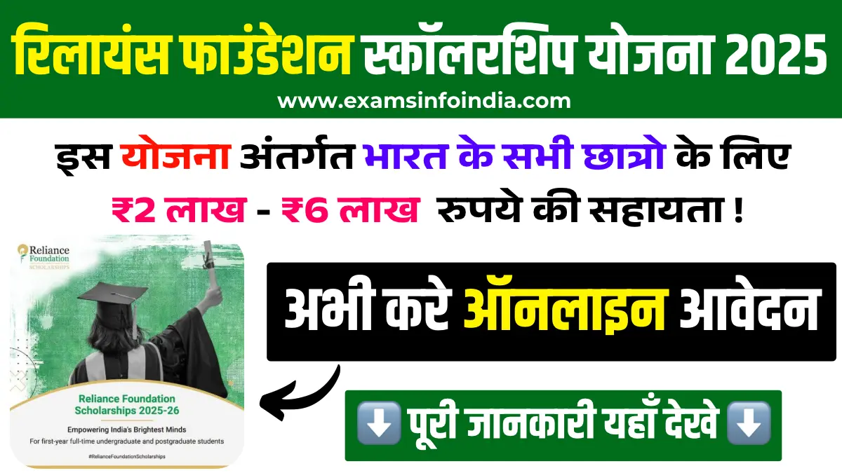 Reliance Foundation Scholarships 2025-26