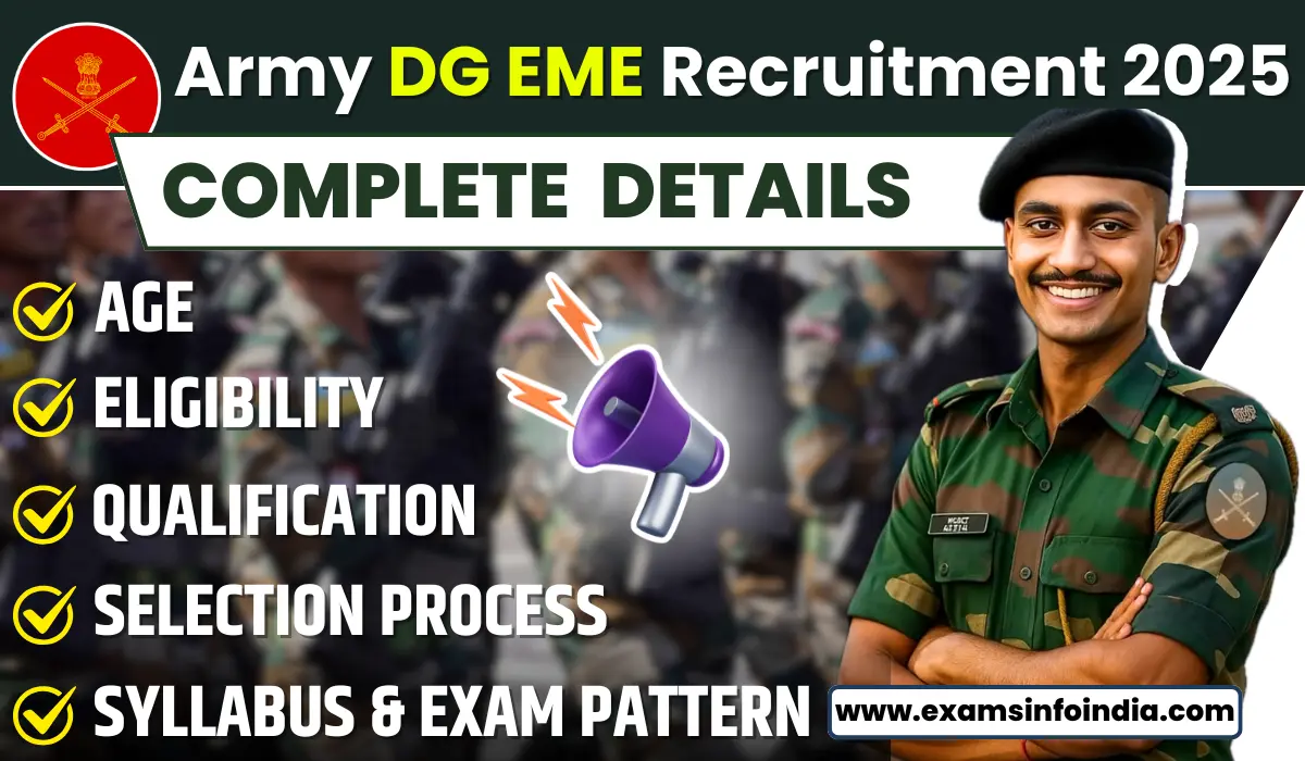 Indian Army DG EME Group C Recruitment 2025