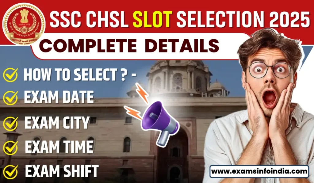 SSC CHSL Slot Selection 2025