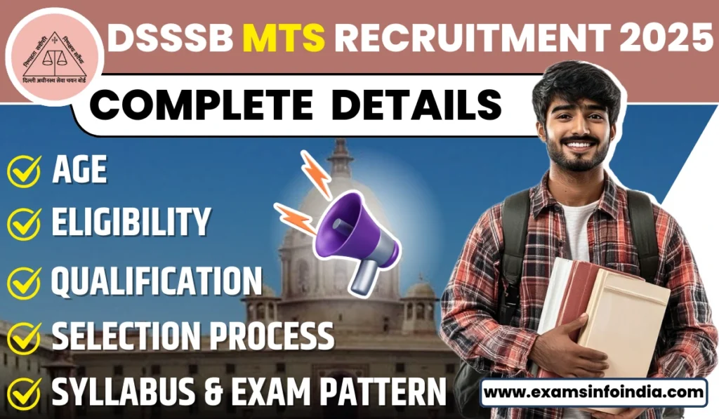 DSSSB MTS Recruitment 2025