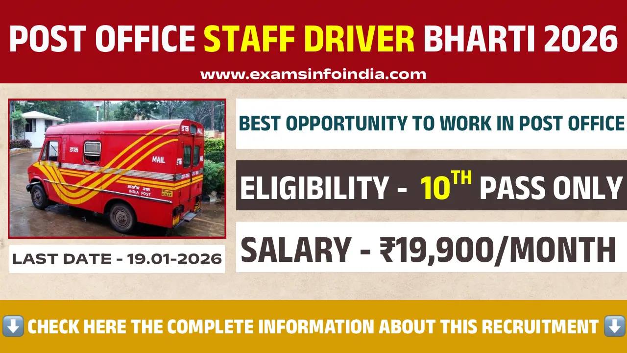 Gujarat Postal Circle Driver Recruitment 2026