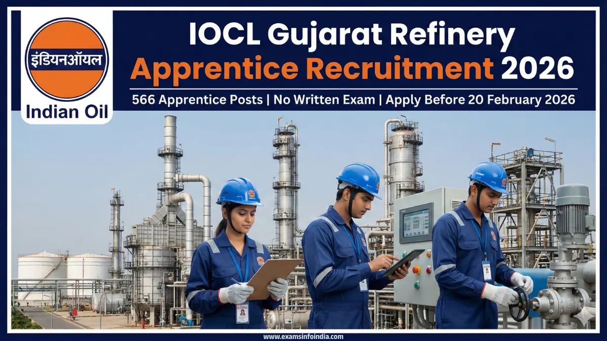 IOCL Gujarat Refinery Apprentice Recruitment 2026