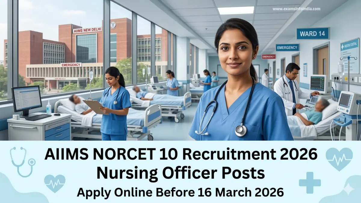 AIIMS NORCET 10 Recruitment 2026