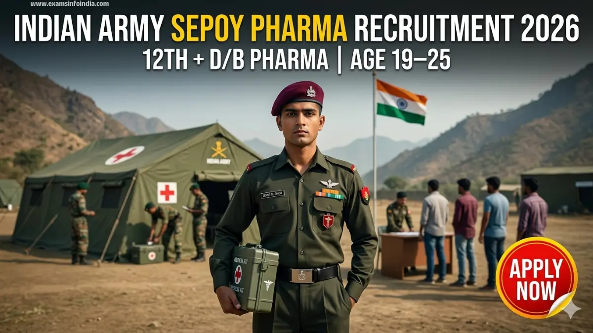 Indian Army Sepoy Pharma Recruitment 2026