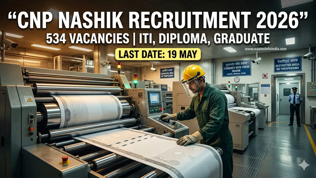 Currency Note Press Nashik Recruitment 2026