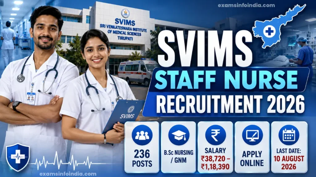 SVIMS Staff Nurse Recruitment 2026