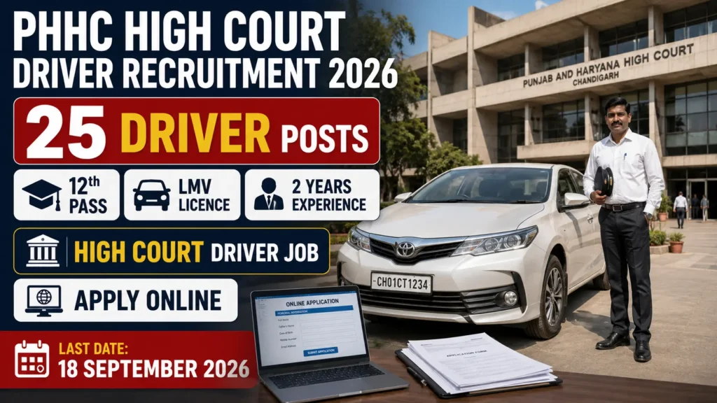 PHHC High Court Driver Recruitment 2026