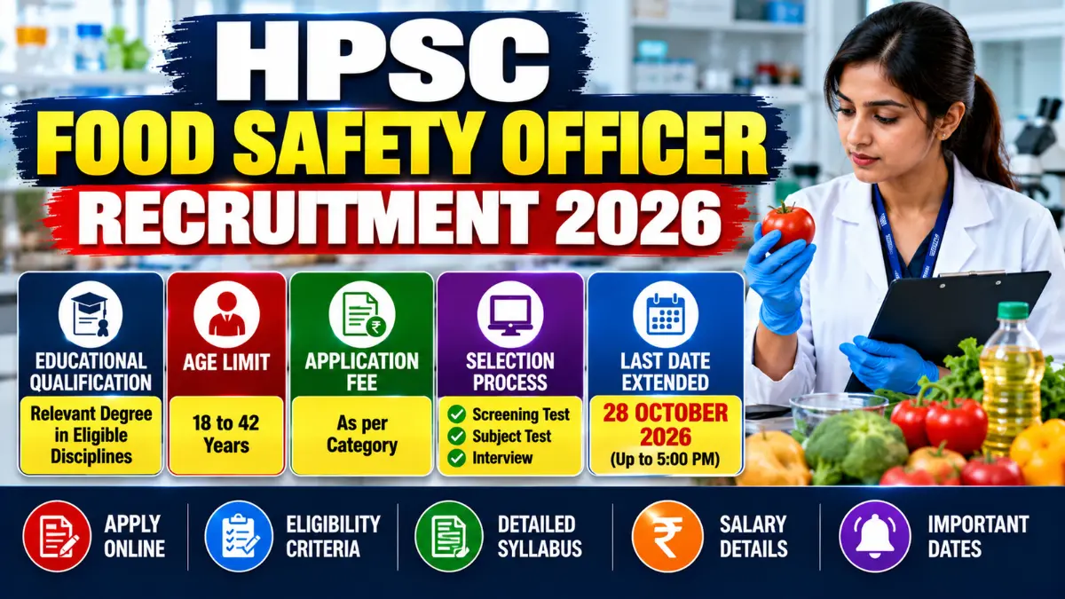 HPSC Food Safety Officer Recruitment 2026
